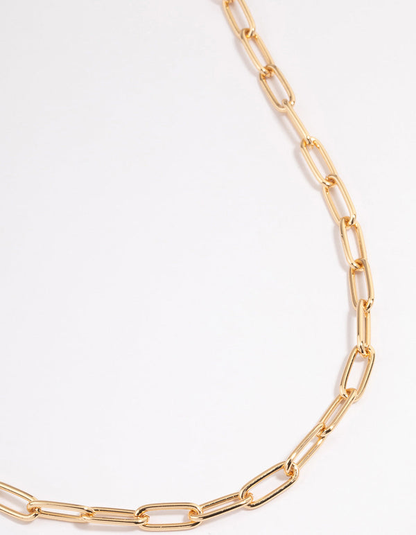 Gold Classic Pin Chain Necklace
