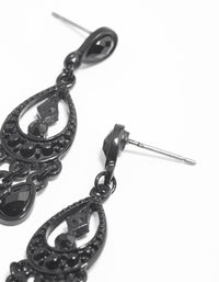 Coated Black Mini Glam Drop Earrings - link has visual effect only