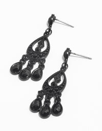 Coated Black Mini Glam Drop Earrings - link has visual effect only