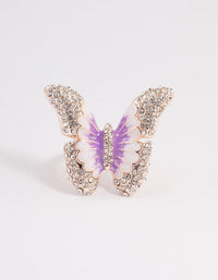 Rose Gold Grand Butterfly Ring - link has visual effect only