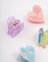 Acrylic Heart Multi Claw Clip Pack - link has visual effect only