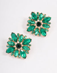 Gold Statement Stud Earrings - link has visual effect only