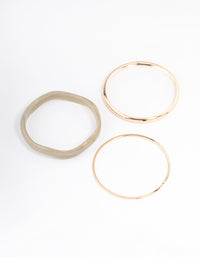 Gold Organic Shape Bangle Pack - link has visual effect only