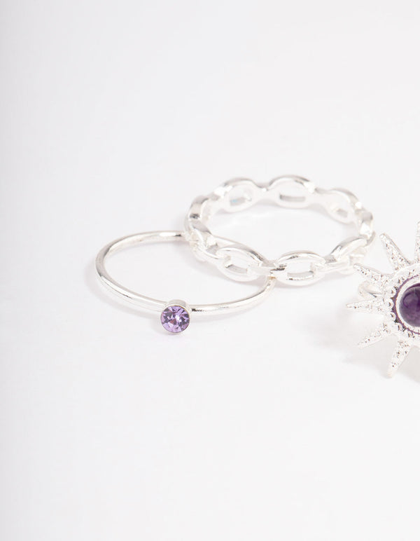 amethyst sterling ring
