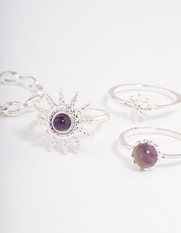 amethyst sterling ring