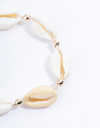 Gold Shell Toggle Bracelet - link has visual effect only