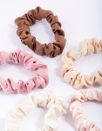 Fabric Thin Satin Scrunchie 5-Pack - link has visual effect only