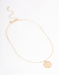 Gold Diamante Butterfly Disc Necklace - link has visual effect only