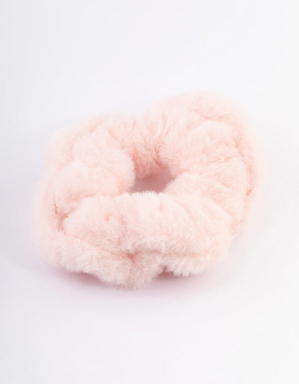 Blush Fluffy Hair Scrunchie