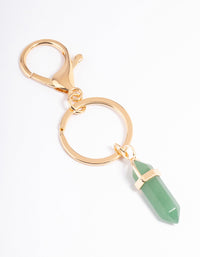 Gold Green Aventurine Key Ring - link has visual effect only