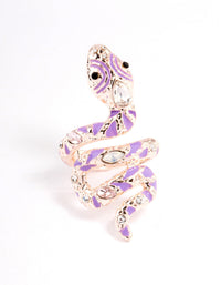 Rose Gold Flashy Snake Ring - link has visual effect only