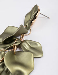 Gold Coated Petal Drop Earrings - link has visual effect only