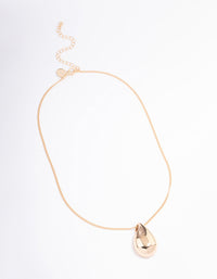 Gold Mini Pear Drop Pendant Necklace - link has visual effect only