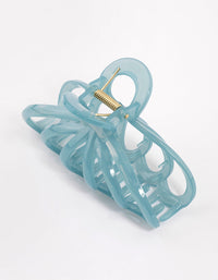 Blue Large Shell Cut Out Hair Claw Clip - link has visual effect only