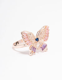 Rose Gold Cute Butterly Ring - link has visual effect only