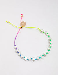 Fabric Multi Cluster Mini Pearl Bracelet - link has visual effect only