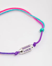 Fabric Good Luck Charm Toggle Bracelet - link has visual effect only