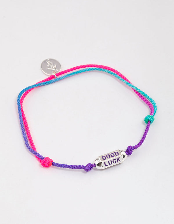 Fabric Good Luck Charm Toggle Bracelet