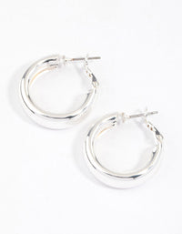 Silver Core Clean Hoop Earrings & Polishing Set - link has visual effect only