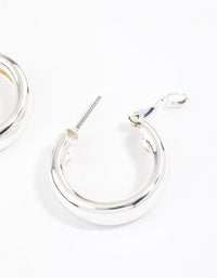 Silver Core Clean Hoop Earrings & Polishing Set - link has visual effect only