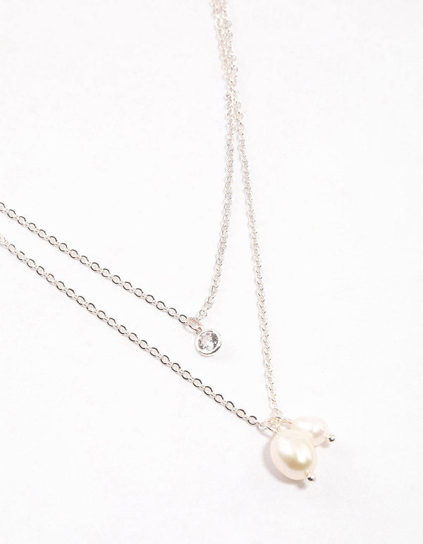 Long Strand Pearl Bracelet Necklace Set - Lovisa
