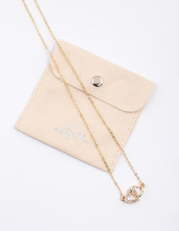 POM Silver Plated Rose Gold Linked Hearts Necklace my – More Than Just a  Gift | Narborough Hall