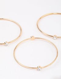 Gold Diamante Stone Bangle Pack - link has visual effect only