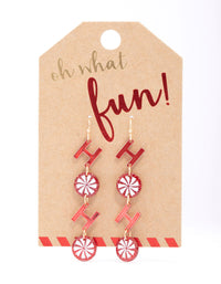 Red HoHo Candy Drop Earrings - link has visual effect only