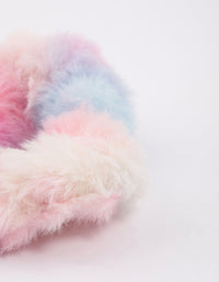 Bright Fluffy Rainbow Hair Scrunchie - link has visual effect only