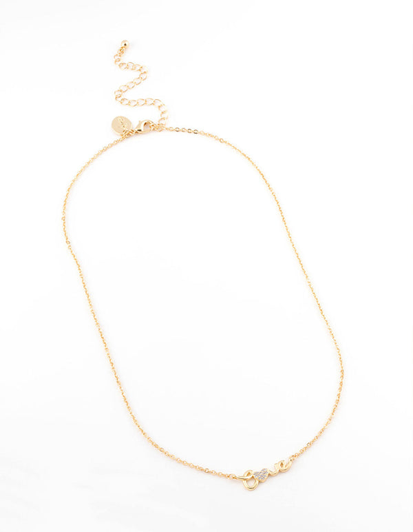 Amazon.com: Heart Pendants High Polish 14k Yellow Gold Love Script Necklace,  18
