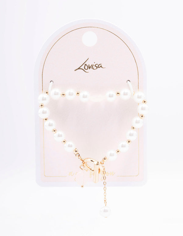 Silver Droplet Diamante & Pearl Necklace - Lovisa