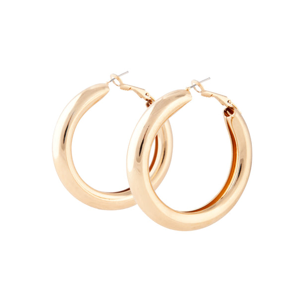 Chunky gold clearance plated hoop earrings